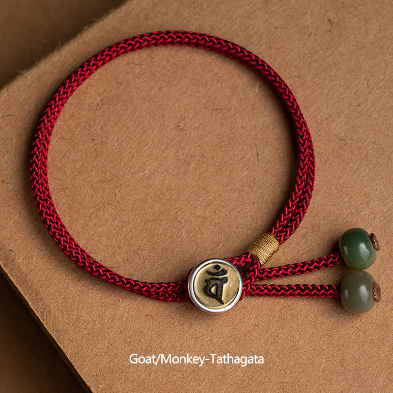 925 Sterling Silver Chinese Zodiac Protection Bracelet Red String
