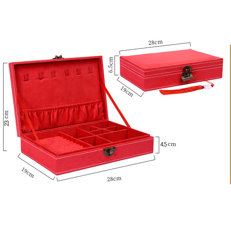 Flannel Jewelry Box Organizer with Lock | Spiritual Storage