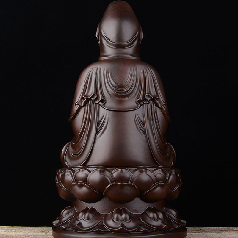 Ebony Avalokitesvara Lotus Decoration | Harmony & Blessing