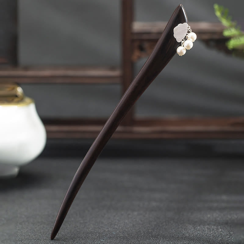 Épingle à cheveux nuage en ébène et argent 925 | Épingles à cheveux chinoises