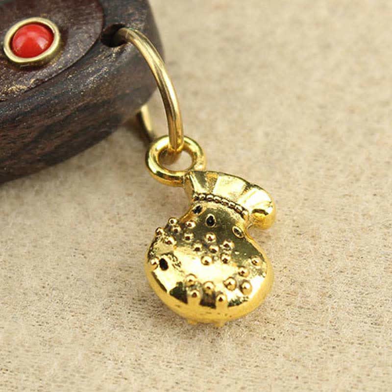 Collier pendentif spirituel des cinq dieux de la richesse en ébène