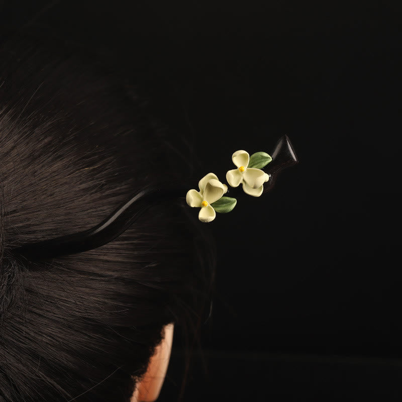 Épingle à cheveux en ébène pour le courage et la protection | Épingles à cheveux chinoises