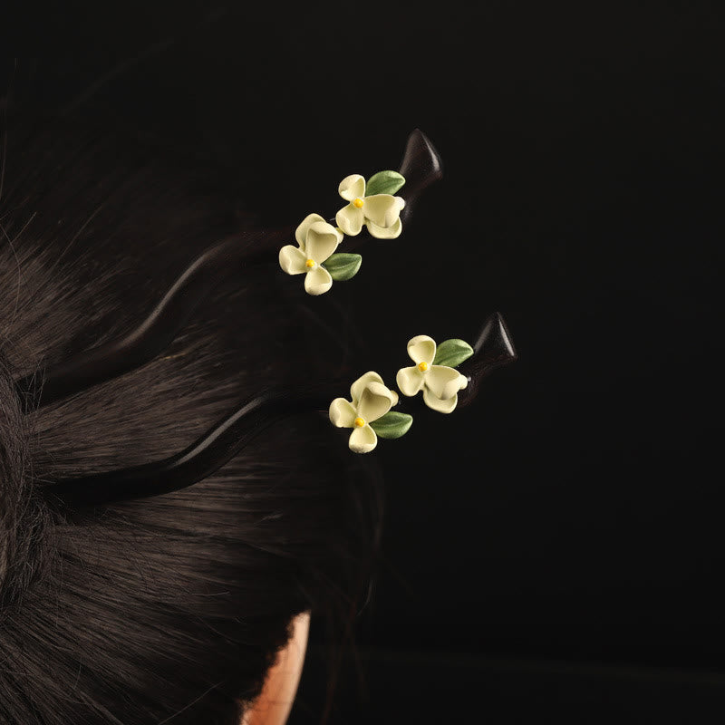 Épingle à cheveux en ébène pour le courage et la protection | Épingles à cheveux chinoises