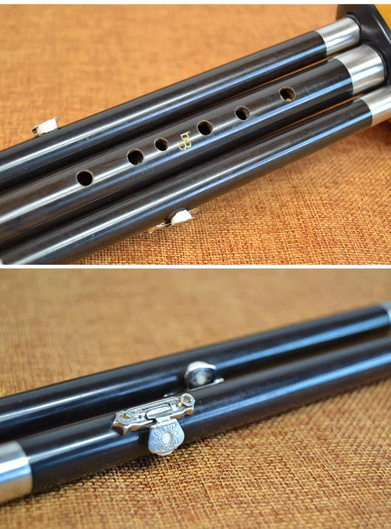 Ebony/Rosewood Pipe Threetone Professional Hulusi Flute Gourd Flauta Crashproof Flute Hulusi Folk Instrument Calabash Hulusi