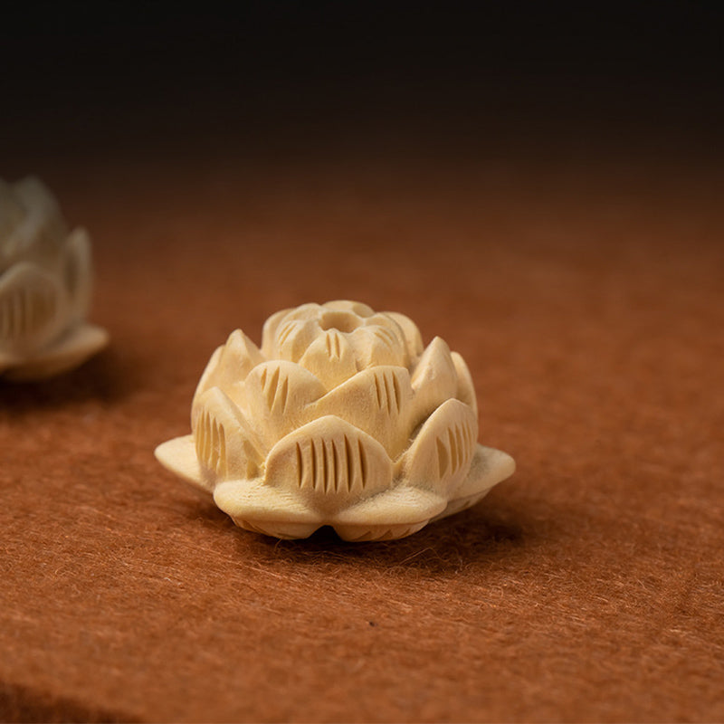 Porte-clés en bois d'ébène et graine de lotus Bodhi | Symbole de l'illumination