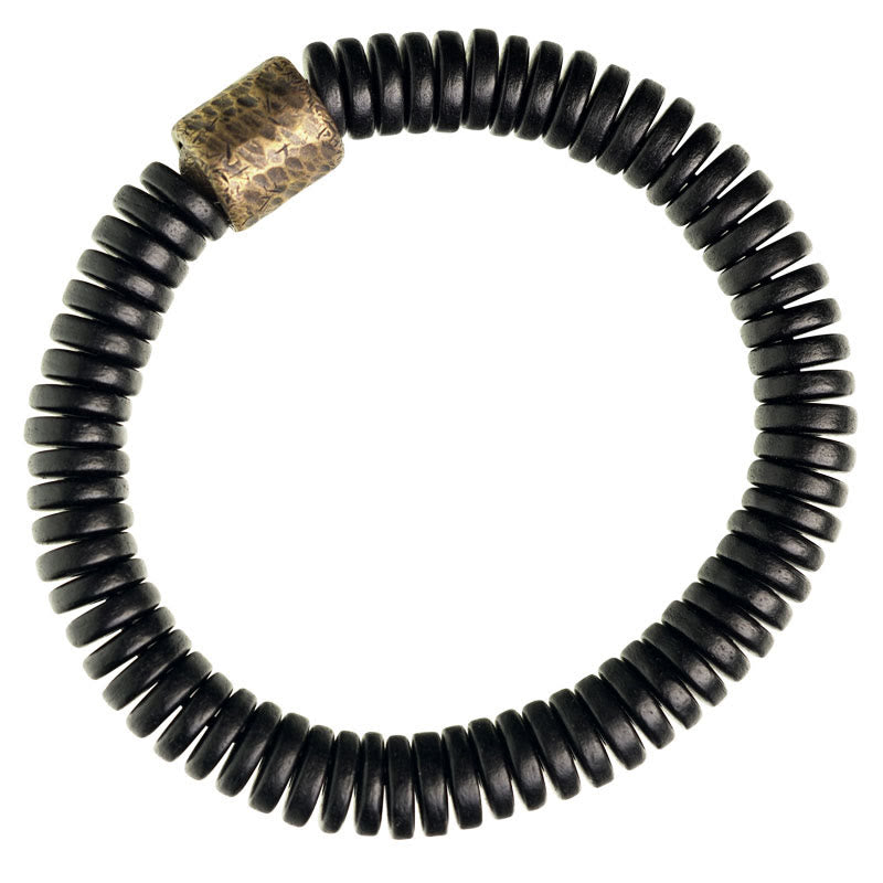 Bracelet apaisant en bois d'ébène et laiton | Bijoux de paix et d'ancrage