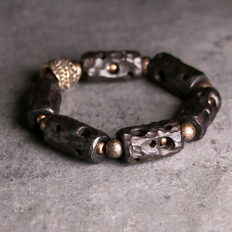 Bracelet calme en bois d'ébène pour l'ancrage et la paix 14-17,5 cm