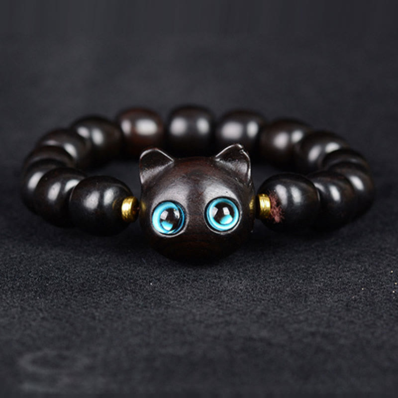 Bracelet d'équilibre en bois d'ébène pour chat pour la protection spirituelle