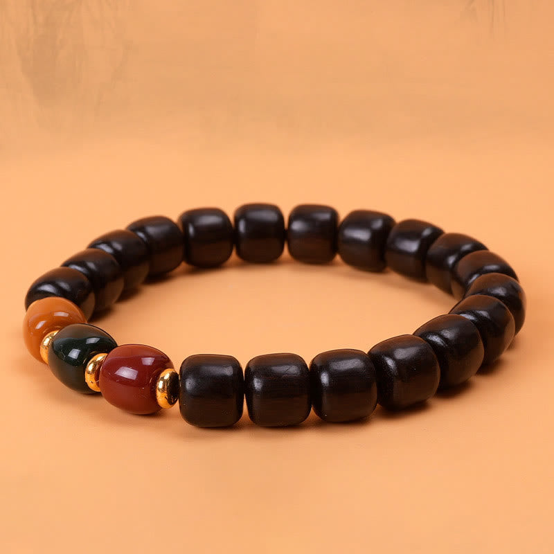 Bracelet en bois d'ébène pour la paix et l'équilibre, pour la guérison spirituelle