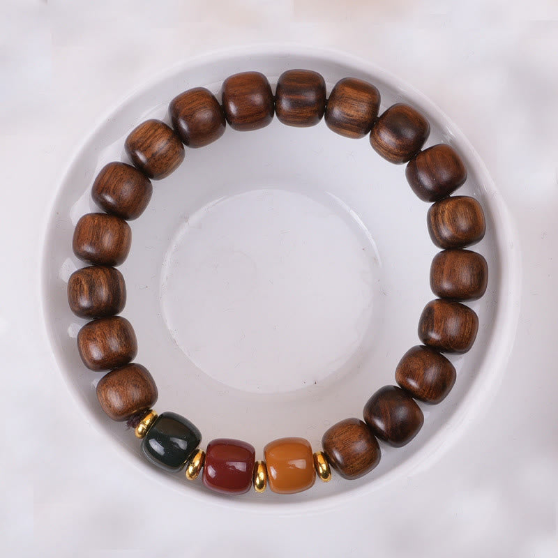 Bracelet en bois d'ébène pour la paix et l'équilibre, pour la guérison spirituelle