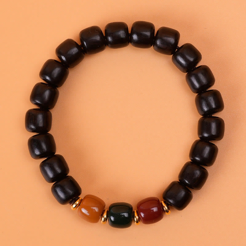Bracelet en bois d'ébène pour la paix et l'équilibre, pour la guérison spirituelle
