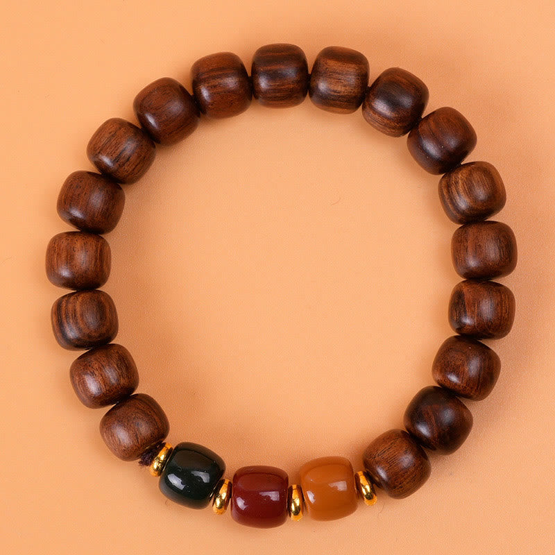 Bracelet en bois d'ébène pour la paix et l'équilibre, pour la guérison spirituelle