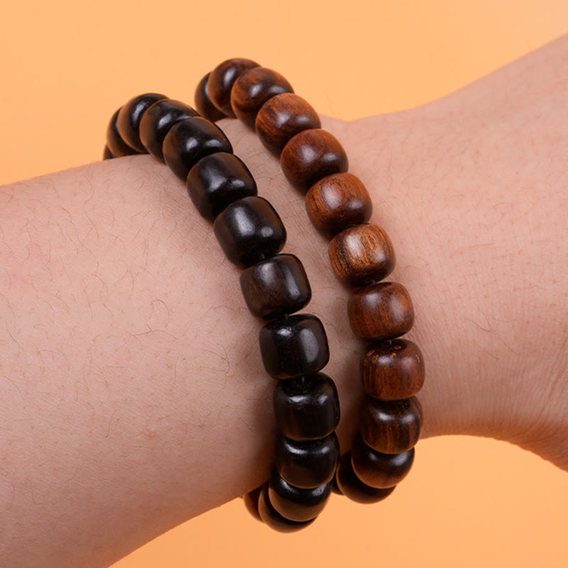 Bracelet en bois d'ébène pour la paix et l'équilibre, pour la guérison spirituelle