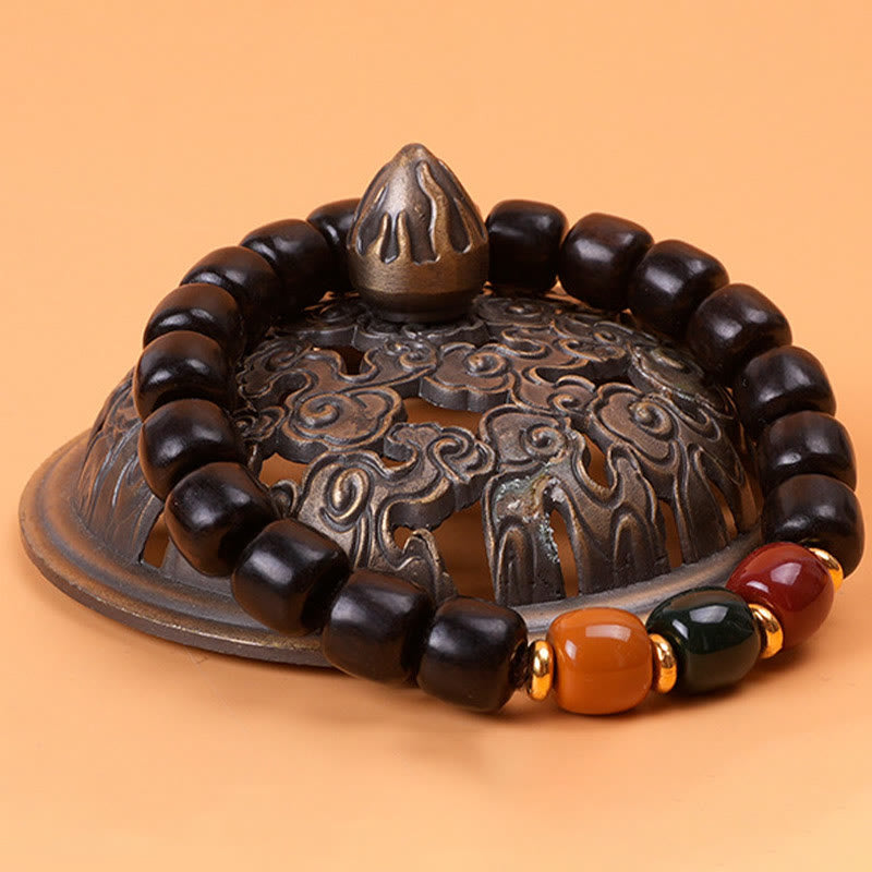 Bracelet en bois d'ébène pour la paix et l'équilibre, pour la guérison spirituelle