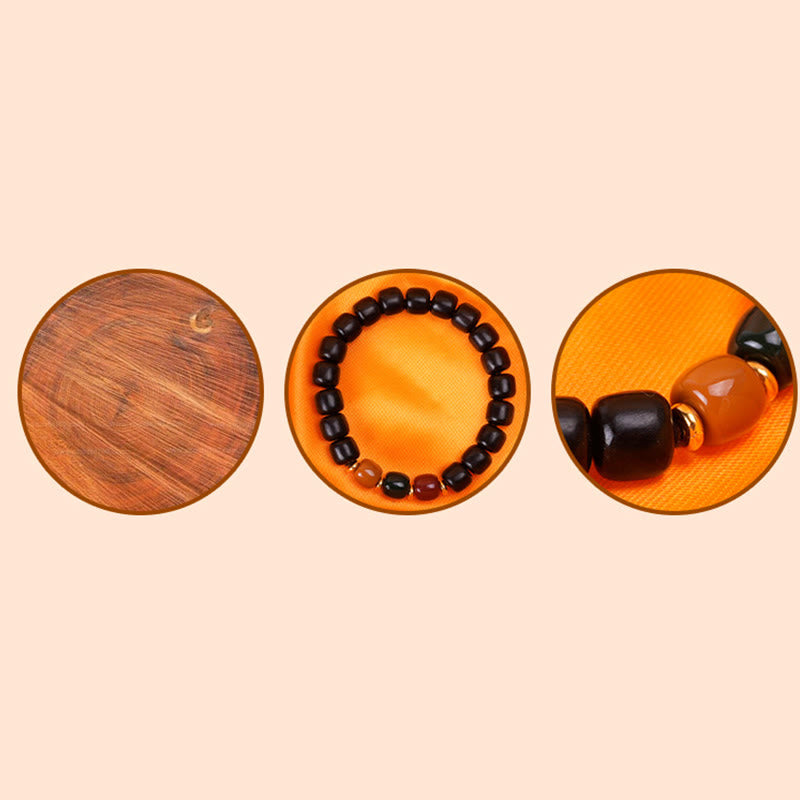 Bracelet en bois d'ébène pour la paix et l'équilibre, pour la guérison spirituelle