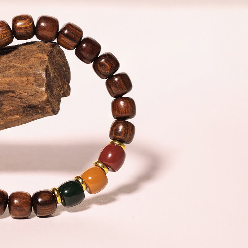 Bracelet en bois d'ébène pour la paix et l'équilibre, pour la guérison spirituelle