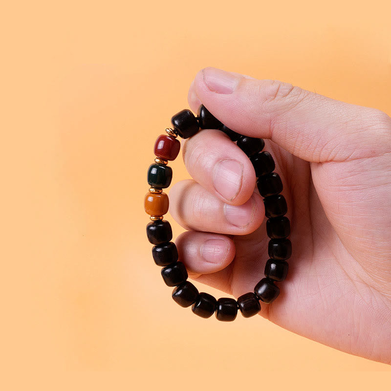 Bracelet en bois d'ébène pour la paix et l'équilibre, pour la guérison spirituelle