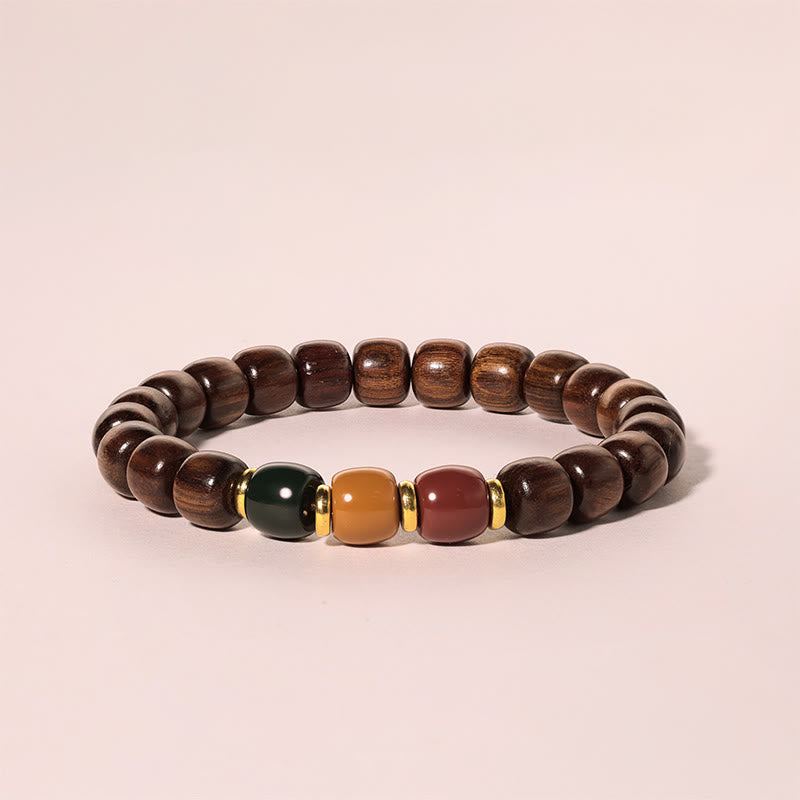 Bracelet en bois d'ébène pour la paix et l'équilibre, pour la guérison spirituelle