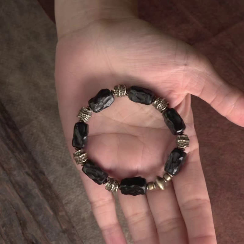 Bracelet spirituel en bois d'ébène | Calme, paix et protection