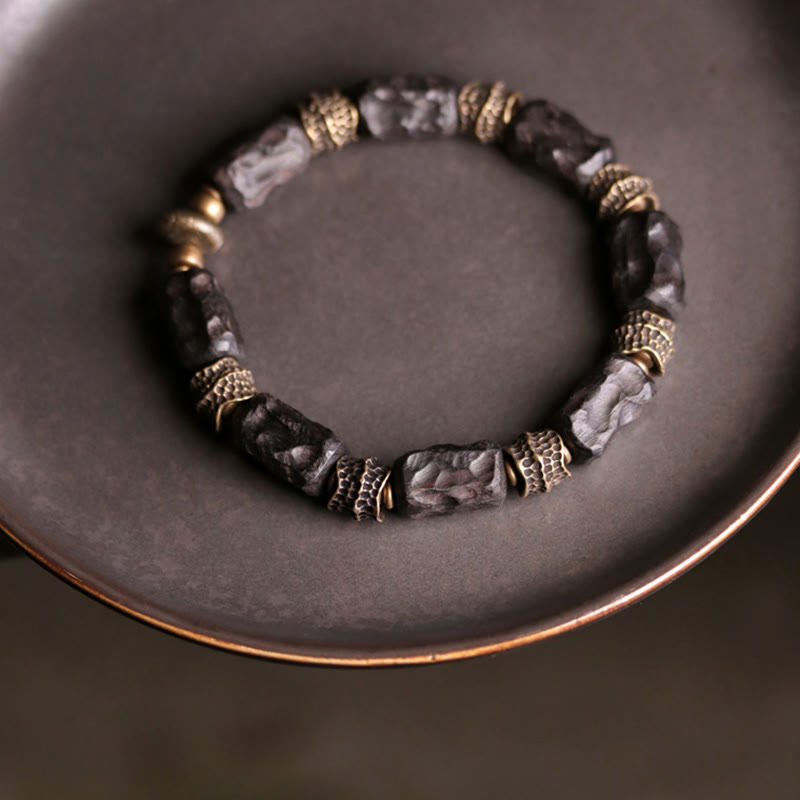 Bracelet spirituel en bois d'ébène | Calme, paix et protection
