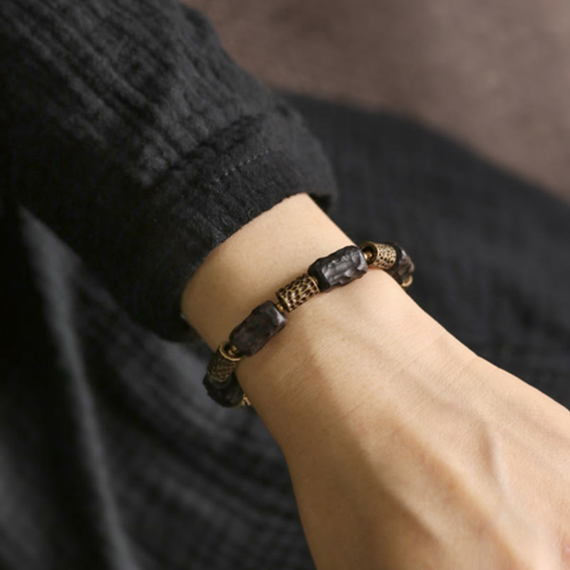 Bracelet spirituel en bois d'ébène | Calme, paix et protection