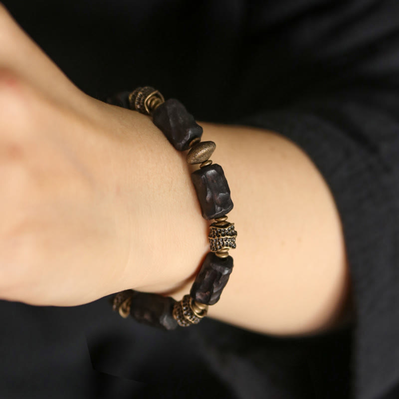 Bracelet spirituel en bois d'ébène | Calme, paix et protection