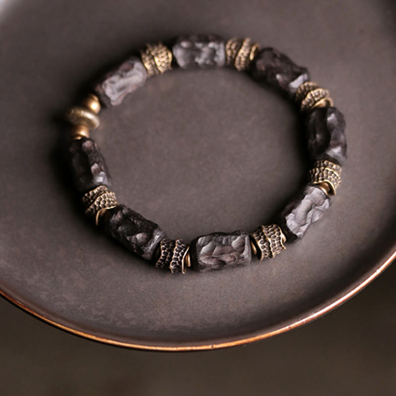 Bracelet spirituel en bois d'ébène | Calme, paix et protection
