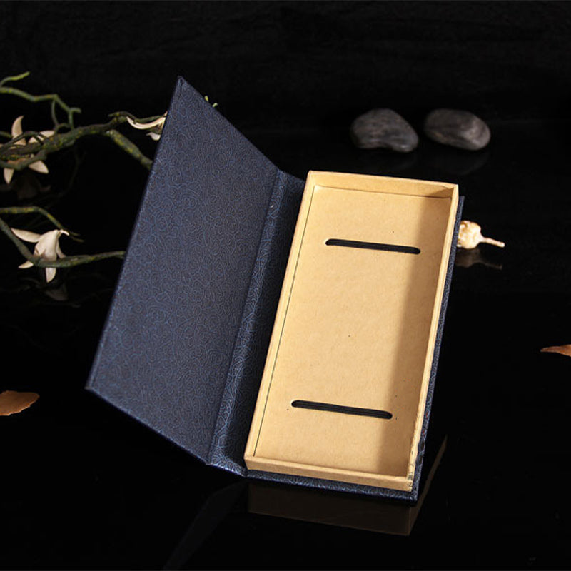 Marque-page zen en bois d'ébène avec coffret cadeau en bois de santal rouge