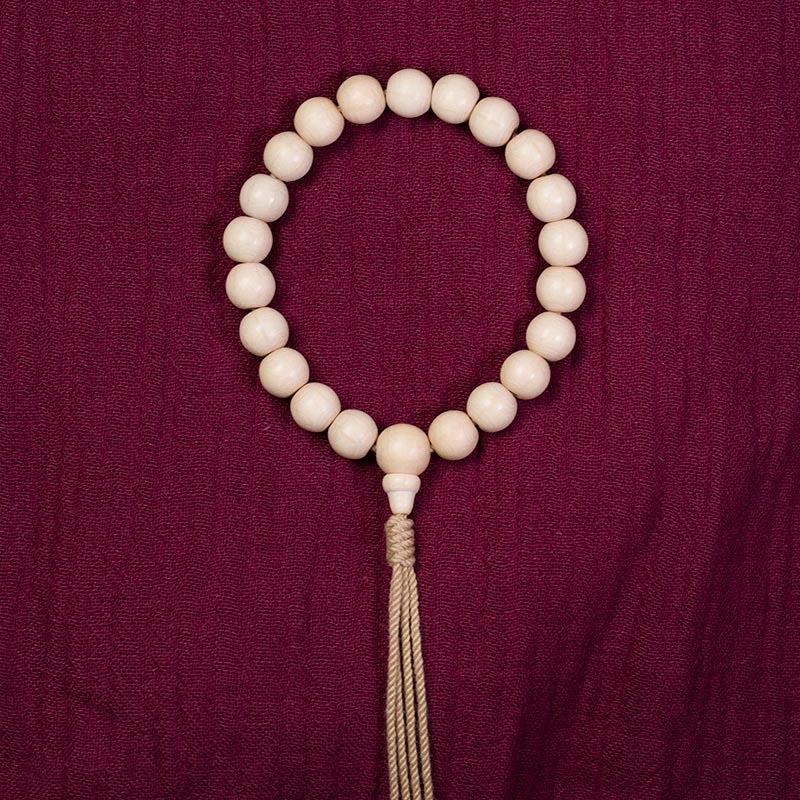 Unisex Abelia Biflora Wood Wrist Mala Bracelet 10mm