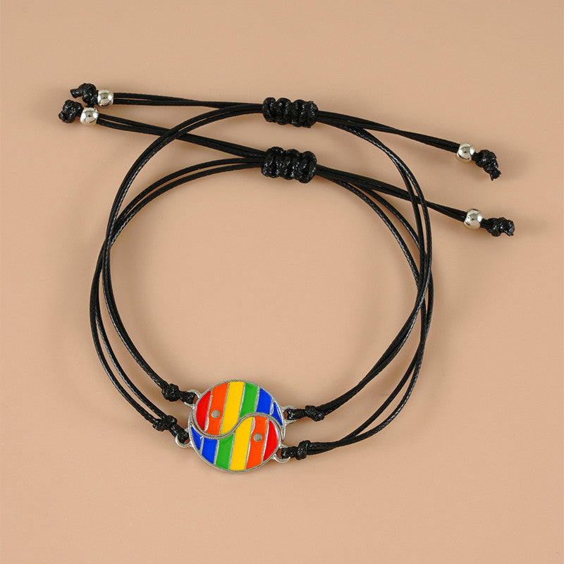 Unisex Yin Yang Hematite Couple Bracelets for Balance & Focus