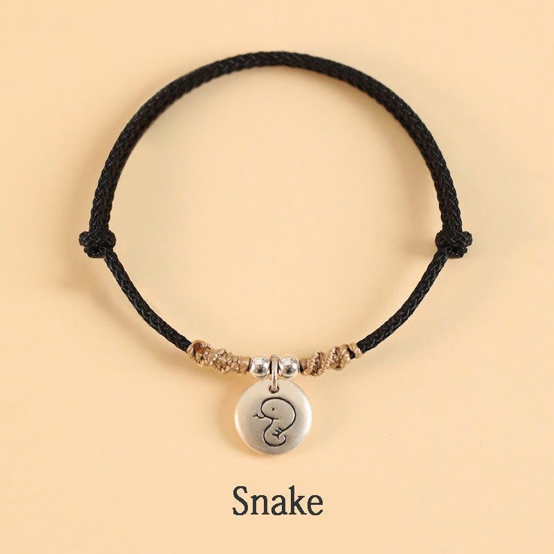 Chinese Zodiac Dragon Bracelet in 999 Sterling Silver for Luck