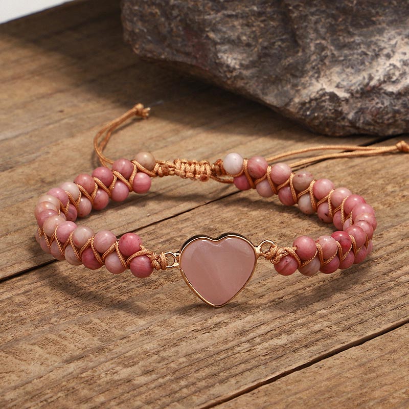 Rhodonite Heart Healing Bracelet | Love & Compassion Energy