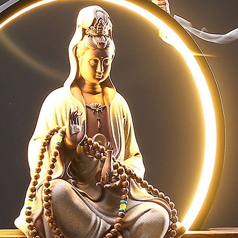 Ceramic Buddha Avalokitesvara Lotus Burners for Meditation
