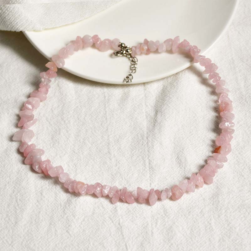 Unisex Spiritual Luck Necklace with Natural Crystal Stones