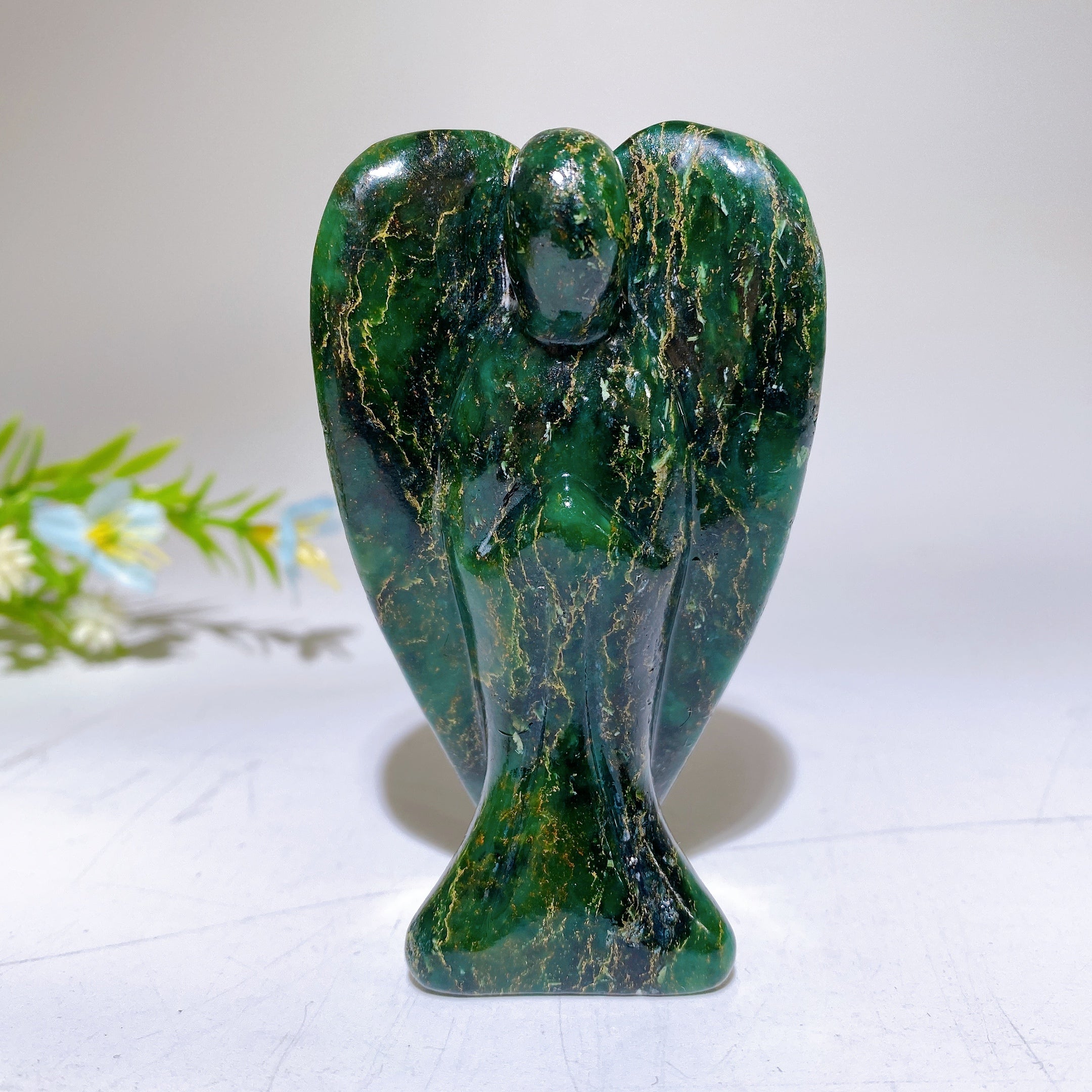 Emerald Crystal Figurines 1.9-3.7 Inch Hand Carved Carvings