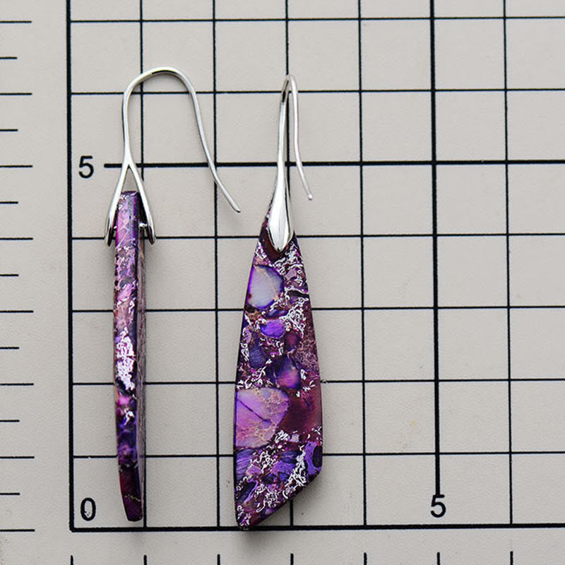 Boucles d'oreilles en pierre de l'empereur pour l'équilibre et la sérénité