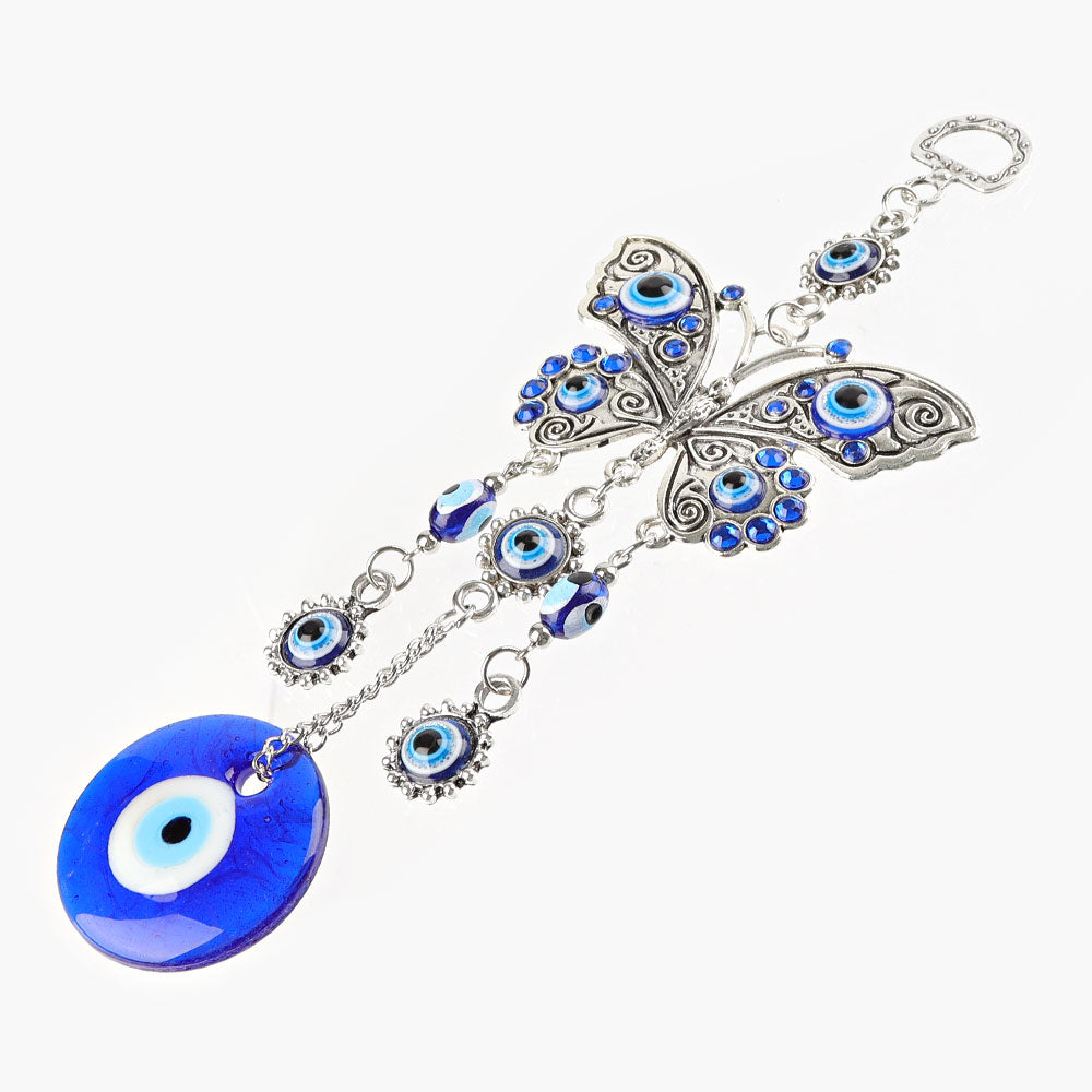 Evil Eye Butterfly Hanging Charm for Protection