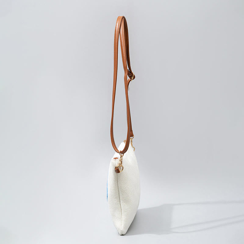 Sac bandoulière en toile Evil Eye avec bandoulière réglable - Symbole de protection