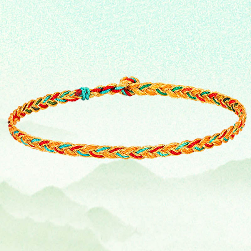 Dragon Scale Braid String Bracelet | Protection & Strength