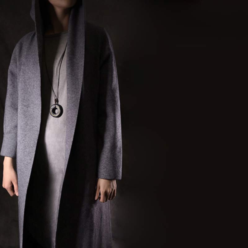 Ebony Wood Zen Circle Necklace | Peace and Calm Pendant
