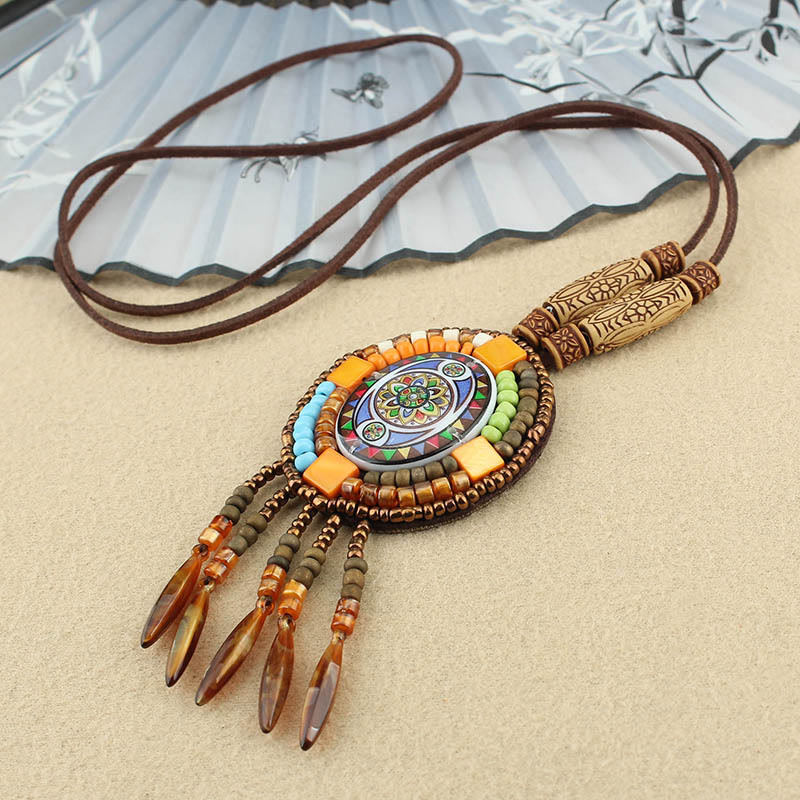 Mandala Pattern Spiritual Necklace for Creativity & Focus