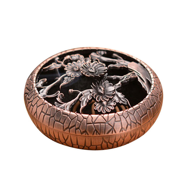 Ceramic Incense Burner with Chrysanthemum Pattern for Peaceful Meditation
