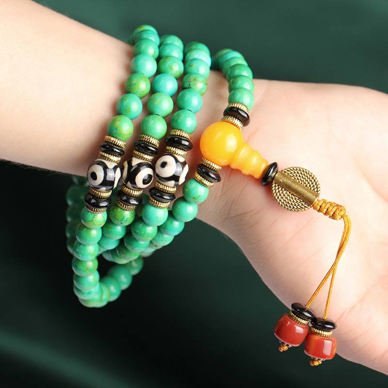 8mm Turquoise Balance Mala Bracelet for Meditation