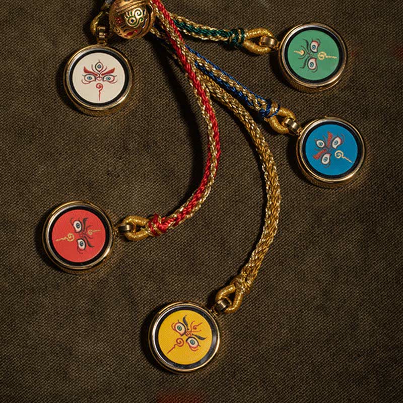 Handmade Five Gods of Wealth Thangka Wall Hanging