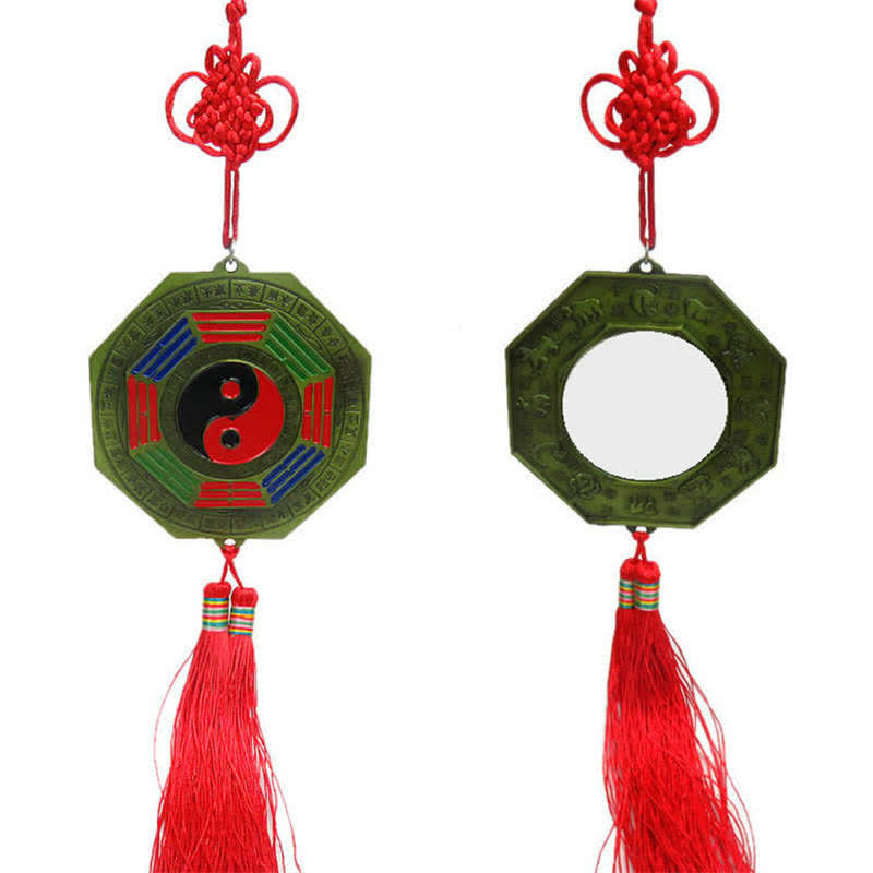 Feng Shui Bagua Map Mirror 10cm Chinese Knot Energy Balance