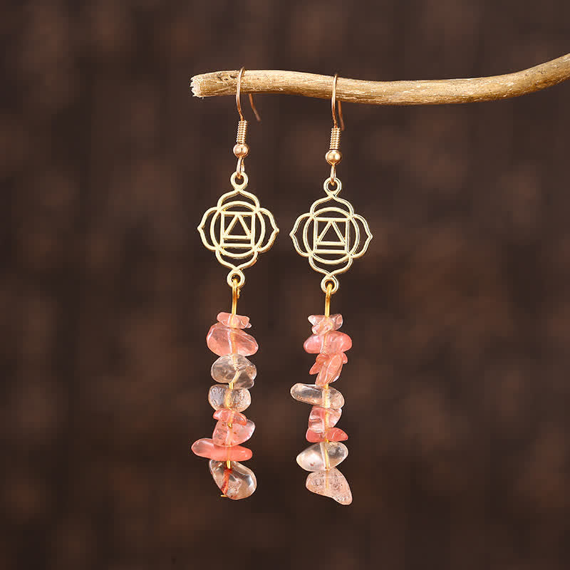 Zen Cairn Citrine Confidence Earrings for Healing