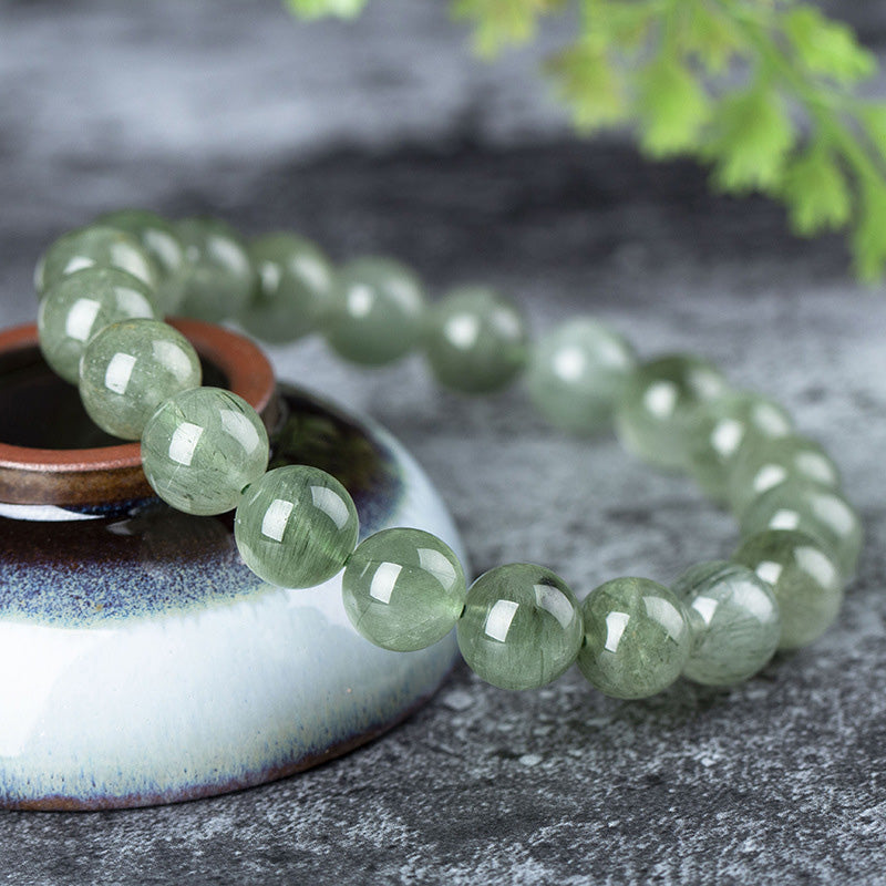 8mm Green Crystal Spiritual Bracelet for Wealth & Protection