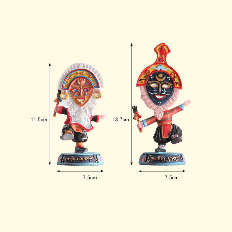 Tibetan Opera Face Mask Puppet | Zen Decor Ornament