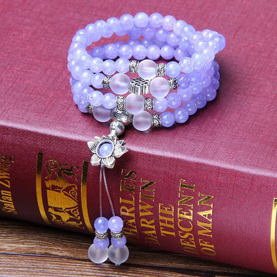 Bracelet Mala Force Jaspe Violet 108 Perles