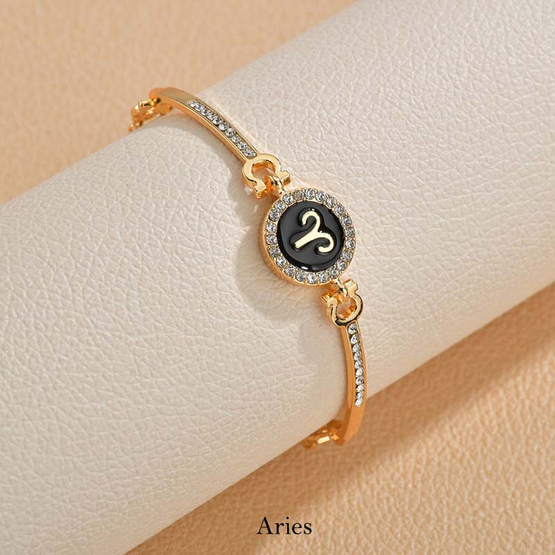 Copper Zodiac Bracelet | Adjustable 12 Constellations Chain